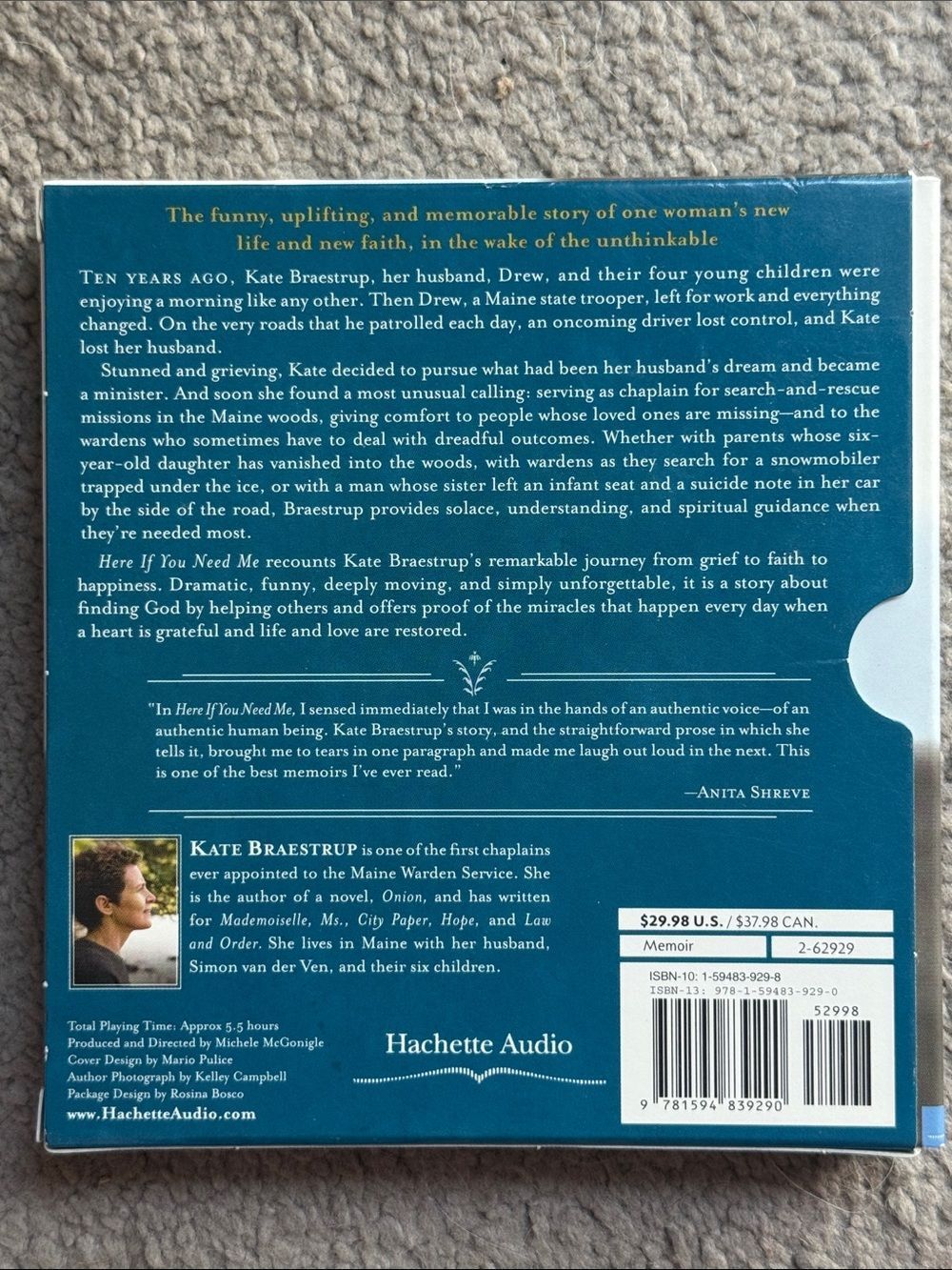 “Here If You Need Me” a True Story Unabridged Audiobook by Kate Braestrup - Picture 3 of 5